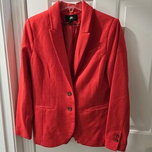 H&M ladies 12 red two button lapel fully lined blazer